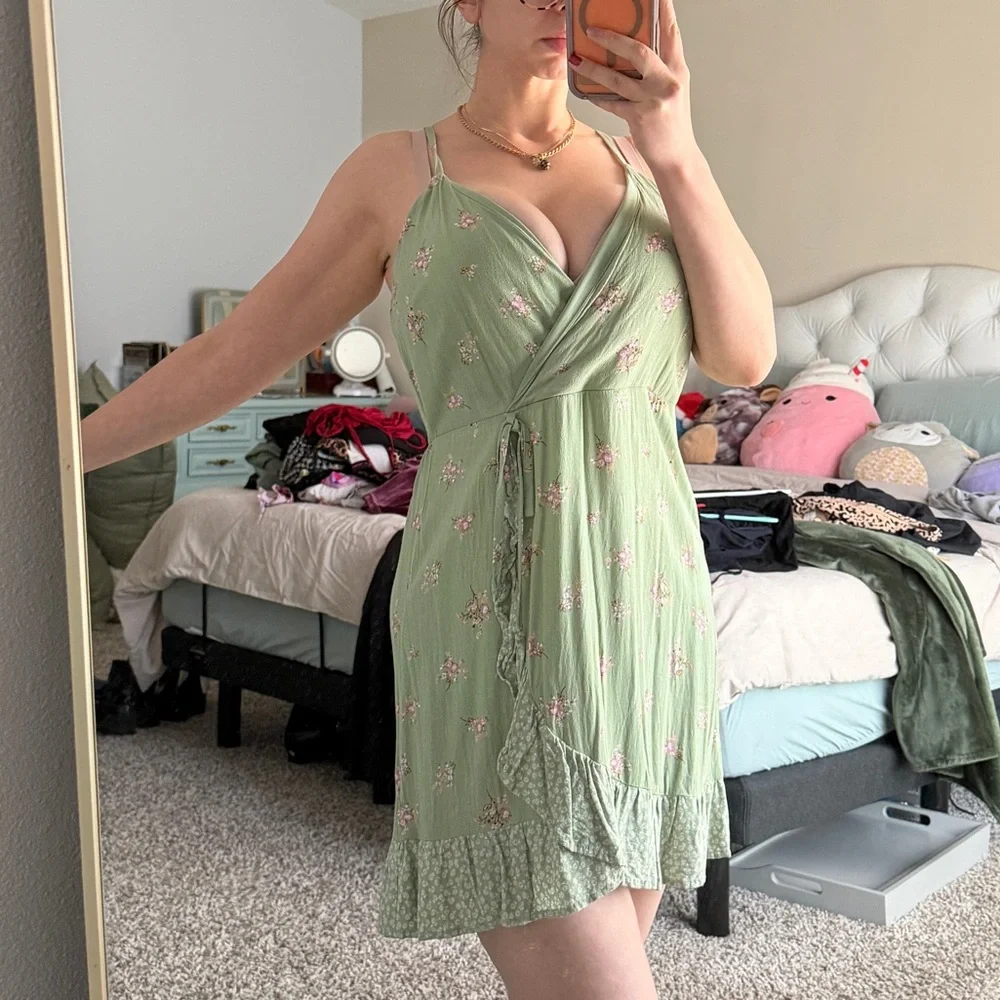 Lily Rose Mint Floral Mini Dress - Picture 1 of 6